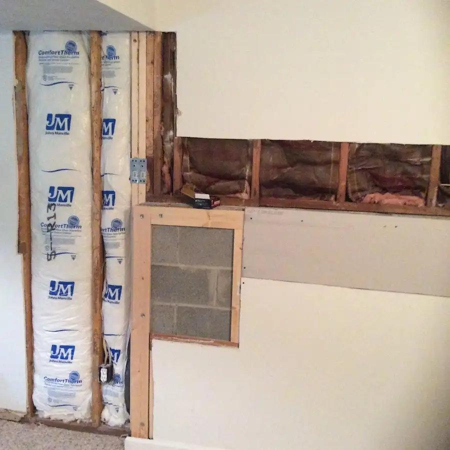 Wall insulation replacement during Contents Cleaning & Restoration in Clarendon Hills